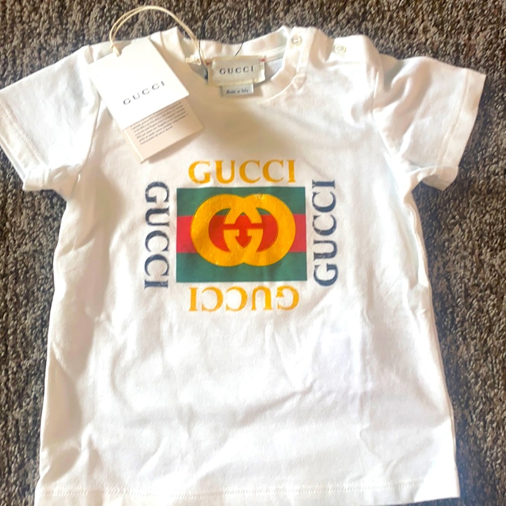 9-12 month baby boy authentic Gucci tshirt. Made in Italy.